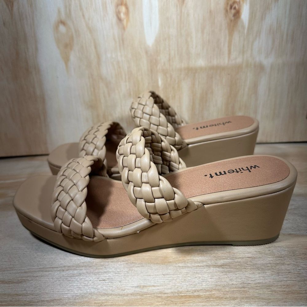 White Mountain Salvadora Platform Braided Wedge Sandals Women's Size 8